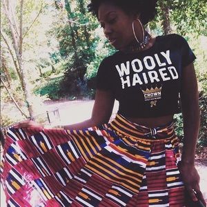 Multicolored print skirt